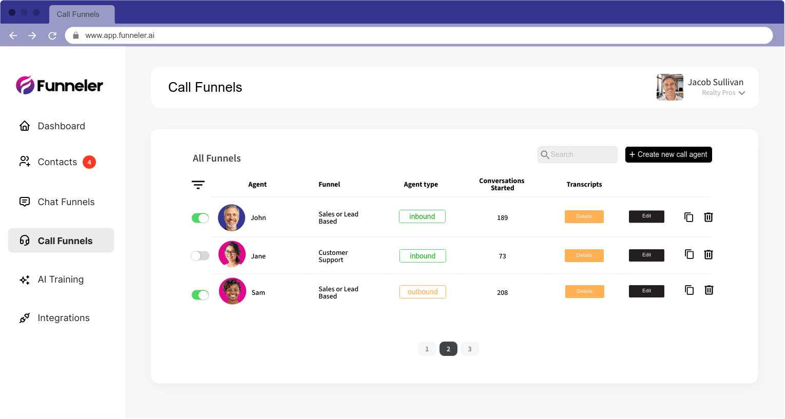 Call funnels dashboard #Funneler