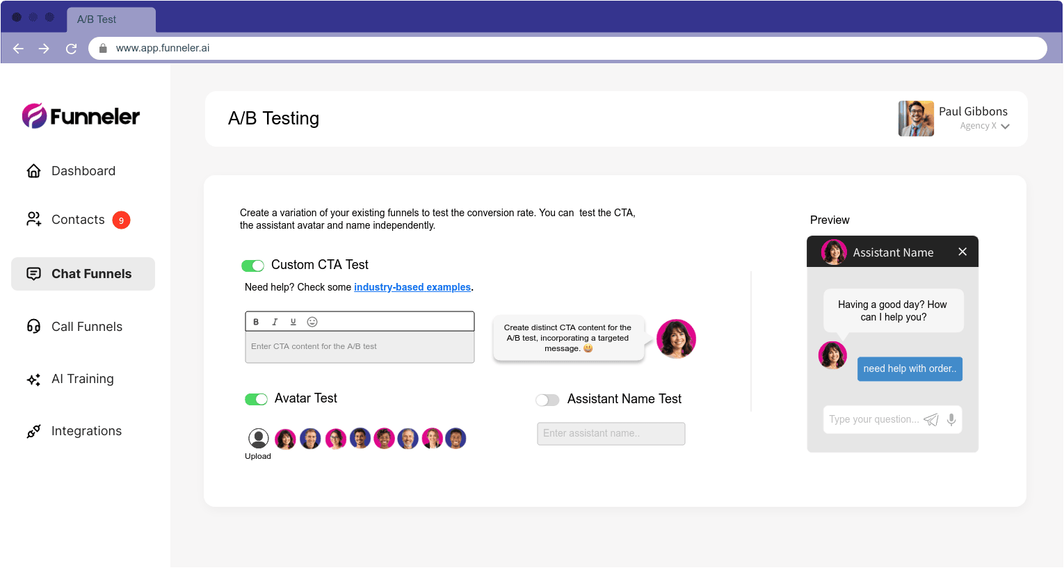 Chat Funnels Dashboard #Funneler